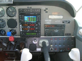She also got a new IFR-certified Garmin 430 and a new Garmin 327 transponder to go with her new Michel MX-170B comm-nav.